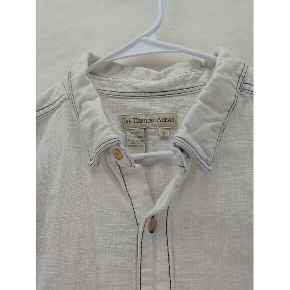 The Territory Ahead White 100% Cotton Button Down Long Sleeve Shirt Size XL - Picture 2 of 14